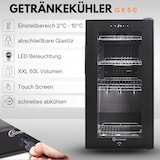 thumbnail of Sommertal Kühlschrank GK 50– Leiser Getränkekühlschrank mit LED, Touchscreen & Schloss kleiner Flaschenkühlschrank schwarz 50L