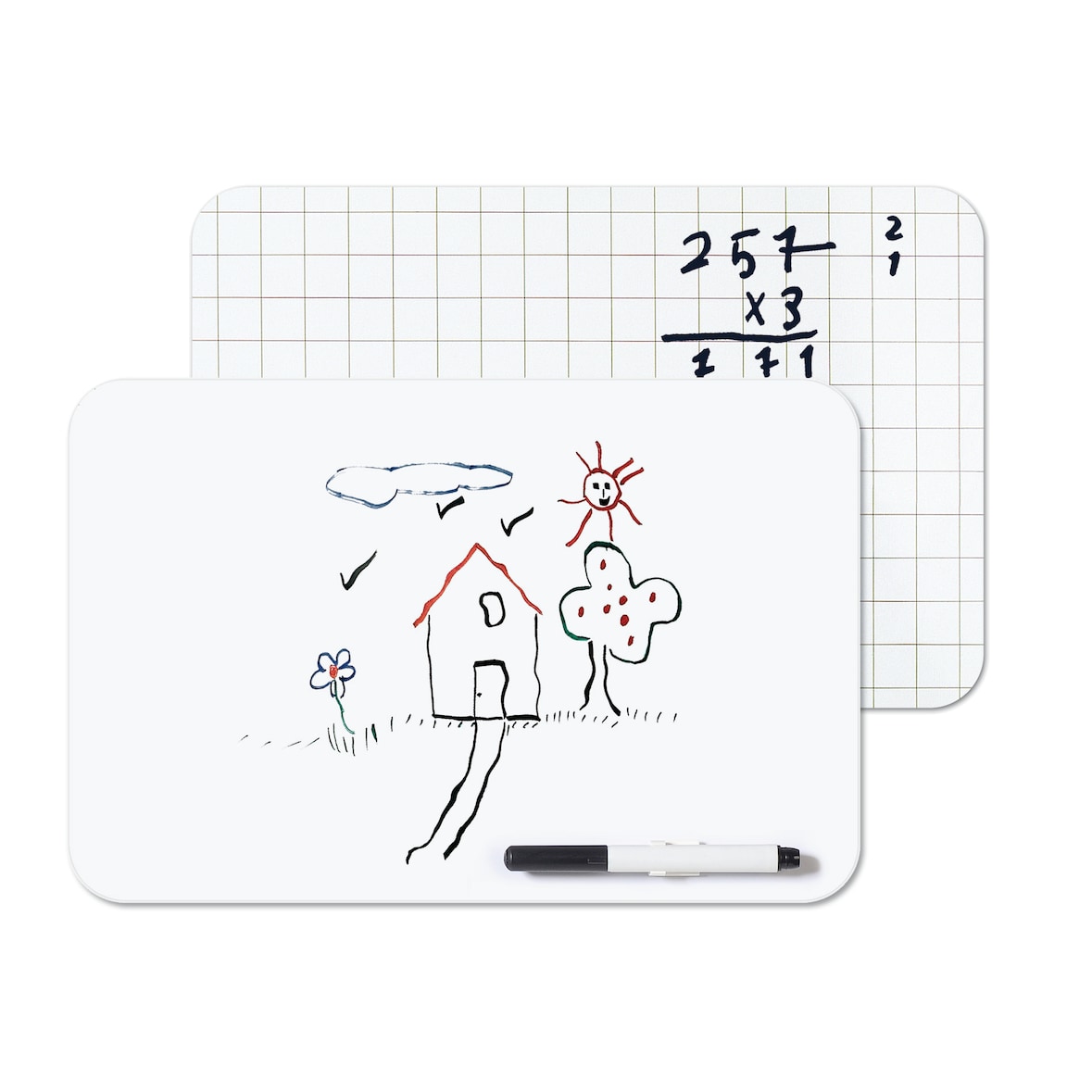 Bi-Office Schoolmate - Quadro Branco Portátil, Dupla Face sem Moldura, Tamanho A4