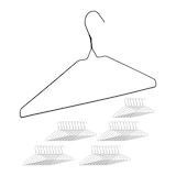 thumbnail of Relaxdays Drahtbügel, 48er Set, dünn, für Blusen, Shirts, mit Hosensteg, platzsparende Metall Kleiderbügel, schwarz