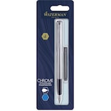 thumbnail of WATERMAN Blister stylo plume GRADUATE chromé + 1 cartouche longue Bleue