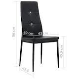 thumbnail of vidaXL Eetkamerstoelen 2 st kunstleer zwart