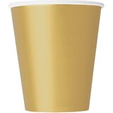 thumbnail of Party Deko Set gold Einweggeschirr für 14 Personen eckige Teller, Becher, Servietten