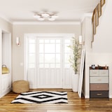 thumbnail of Relaxdays Schubladenschrank, 4 Stoff Fächer, schmal, mit Griffen, Ablage, Nischenschrank HBT 99,5 x 31 x 31,5 cm, braun