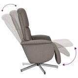 thumbnail of vidaXL Massagesessel mit Fußteil Taupe Stoff