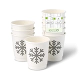 thumbnail of greenbox - Pappbecher doppelwandig Winter "Schneeflocke", 200 ml / 8 oz, Ø 80 mm, weiß, 25 St.