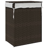 thumbnail of vidaXL Wäschekorb mit Deckel Dunkelbraun 46x33x60 cm Poly Rattan