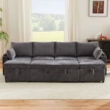 thumbnail of Schlafsofa U-Form mit Stauraum, Getränkehaltern und Kissen – Umwandelbares Sofa 272x131x86 – Modernes Design in Grau