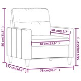 thumbnail of vidaXL Sofasessel Hellgrau 60 cm Stoff