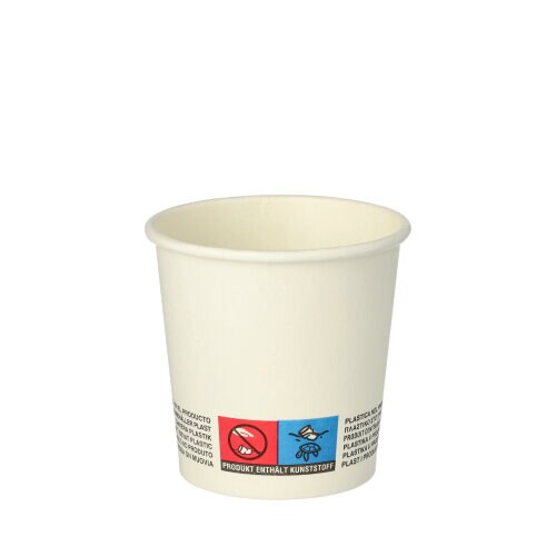 Starpak 50 Trinkbecher, Pappe "To Go" 0,1 l Ø 6 cm · 6 cm weiss (89674, 50 Stück)