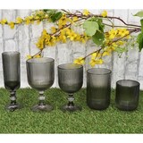 thumbnail of Agata 6x Rotweingläser grau 290ml Glas Relief Weißwein-Kelch Rotwein Wasser