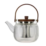 thumbnail of Ogo Living - Théière mugi 900ml verre transparent avec anse et couvercle bois acacia