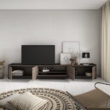 thumbnail of Mobile TV Soggiorno, Ampio spazio a disposizione, 310x50x37 cm, Per TV fino a 80", Mobile Soggiorno, Stile moderno, Rovere scuro e Nero