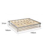 thumbnail of Dmora Rete letto matrimoniale Anagaia, Rete ortopedica a doghe larghe, 100% Made in Italy, Cm 160x190h31