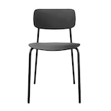 thumbnail of Lot de 2 chaises en acier et plastique noires