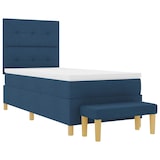thumbnail of vidaXL Boxspringbett mit Kissen mit Kopfteil Blau 200 x 80 cm Stoff