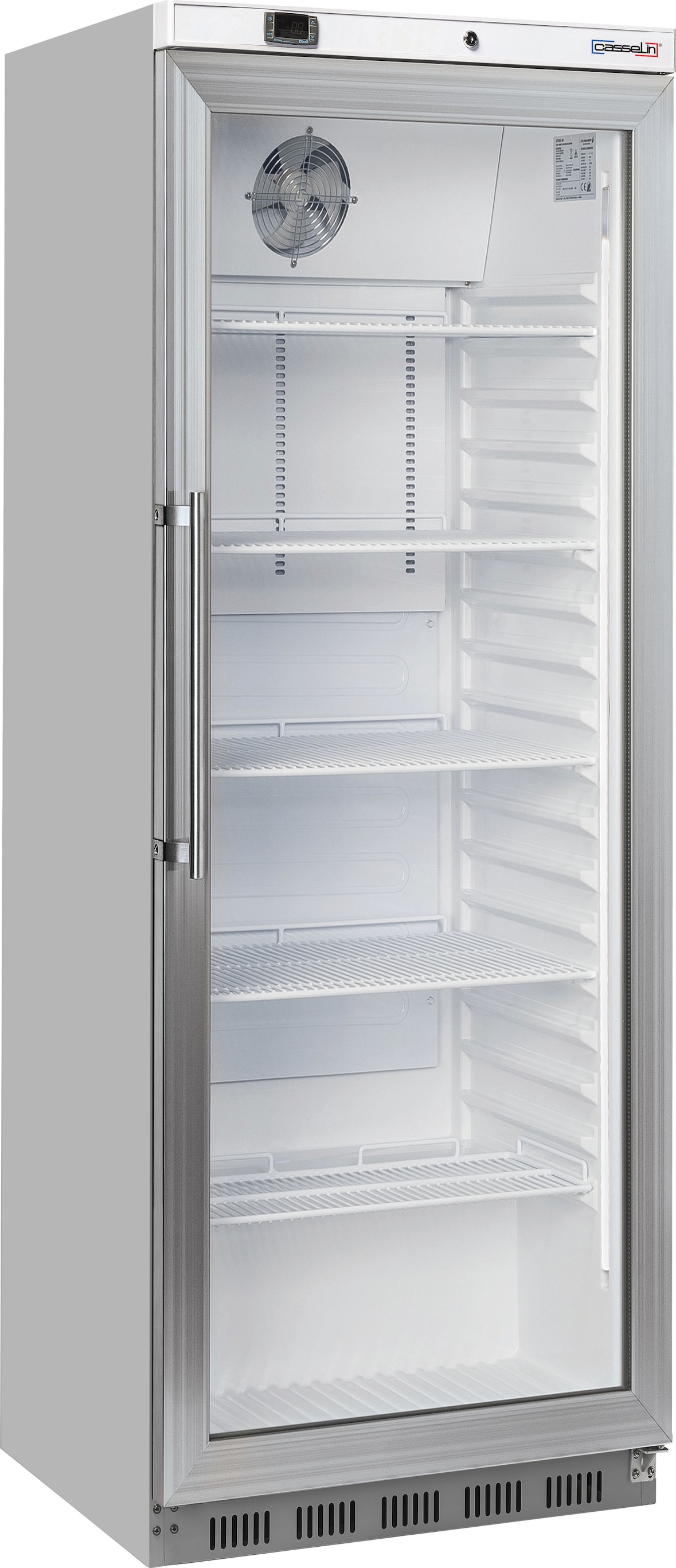 Kühlschrank mit Glastür 400 L Stahl CAPV400L Casselin