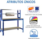 thumbnail of SimonRack Banco de Trabajo Taller, 1210x760 mm, Porta Rollo, Capacidad Carga 600 kg, Azul - BT-4