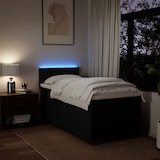 thumbnail of vidaXL Boxspringbett mit Matratze Schwarz 80x200 cm Stoff