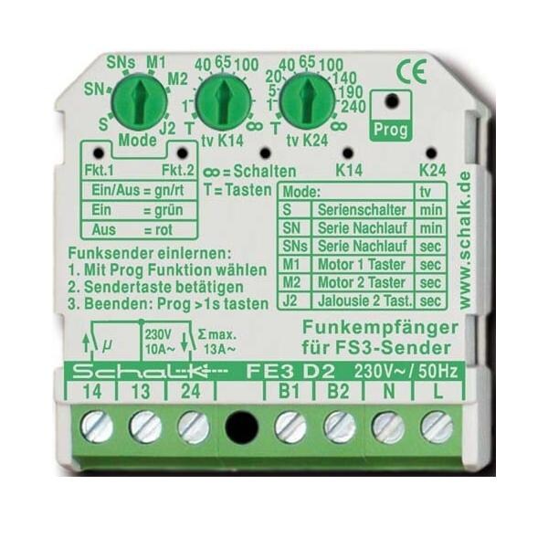 10 Stk. Schalk Funk-Empfängerschalter FE3 D2 FE3D29