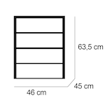 thumbnail of Briebe Cajonera Armario 4 Cajones, Cómoda Dormitorio 63,5 (Alto) x46 (Ancho) x45 (Fondo) cm Sinfonier, Clarity, Blanco