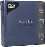 thumbnail of 14 lots de 50 Serviette "DAILY Collection" pliage 1/4 32 cm x 32 cm bleu foncé