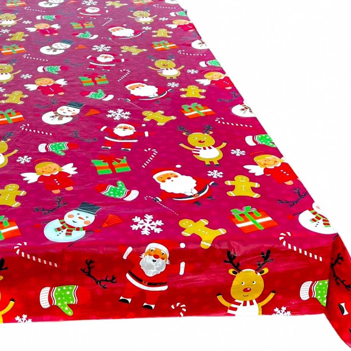 Wegwerp tafelkleed Polyethyleen Kerst Christmas Party Tafelkleed - Rood - 140x230 cm