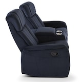 thumbnail of Kinosessel, 2er-Fernsehsessel mit mechanischer Relaxfunktion, Easy-Lift, für 2 Personen, 2 Getränkehalter, Cord-Mikrofaser in Nachtblau, Raburg Maxx