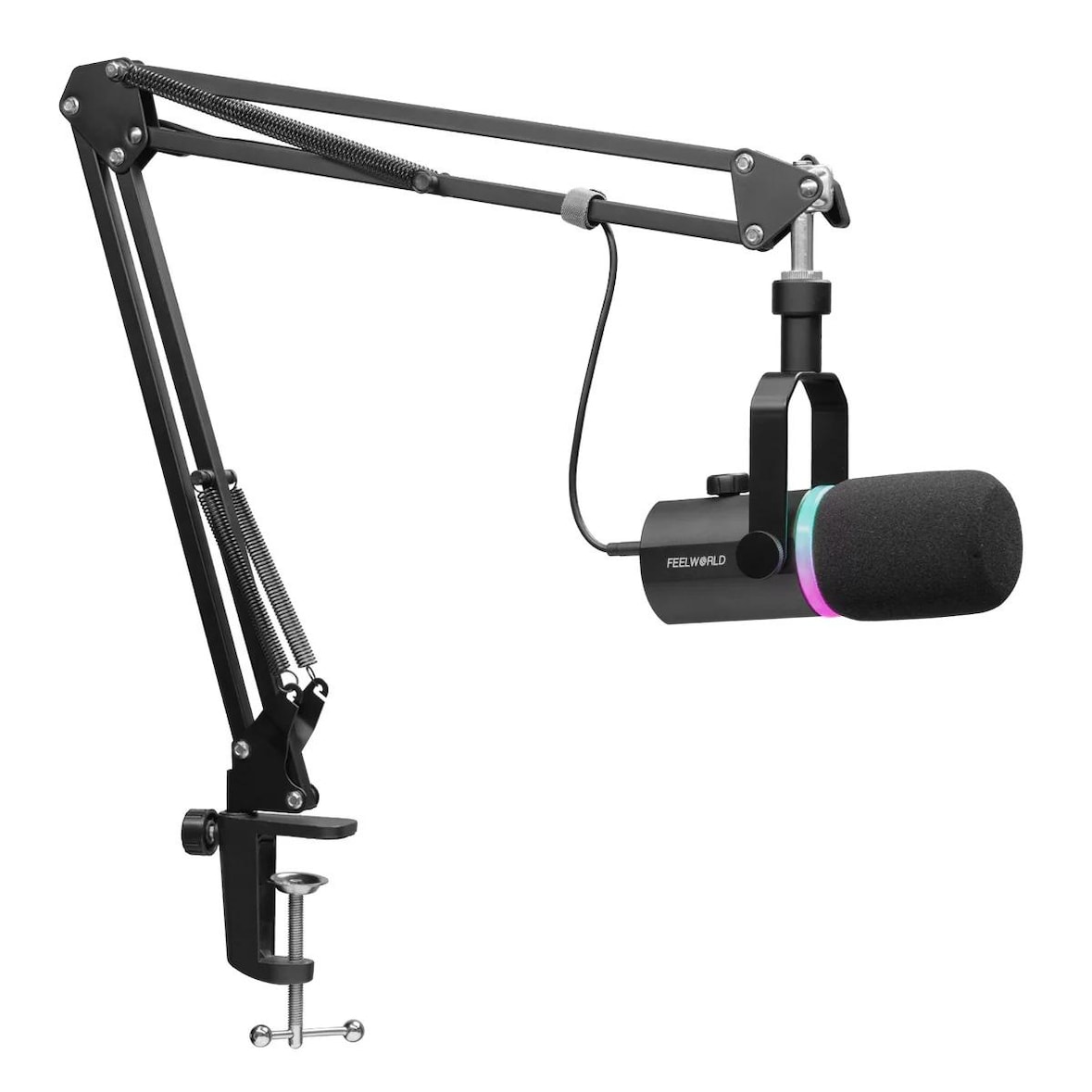 Microphone Dynamique Pour Podcasting Enregistrement Gaming Streaming Noir YONIS