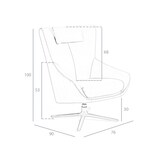 thumbnail of Angel Cerdá  Leren draaifauteuil met afneembaar kussen 5090C