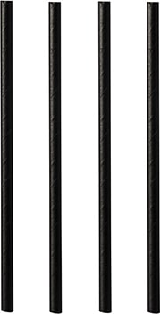 132000 Cocktail Trinkhalme, Papier Ø 7 mm · 10 cm schwarz
