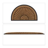 thumbnail of Relaxdays Fußmatte, Kokos & Gummi, halbrund, 75 x 45 cm, rutschfest, widerstandsfähig, innen & außen, Türvorleger, natur