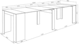 thumbnail of Ausziehbarer Konsolentisch, 302x90x77cm, Für 14 Personen, Esstisch, Moderner Stil, Zementgrau _ 282_5