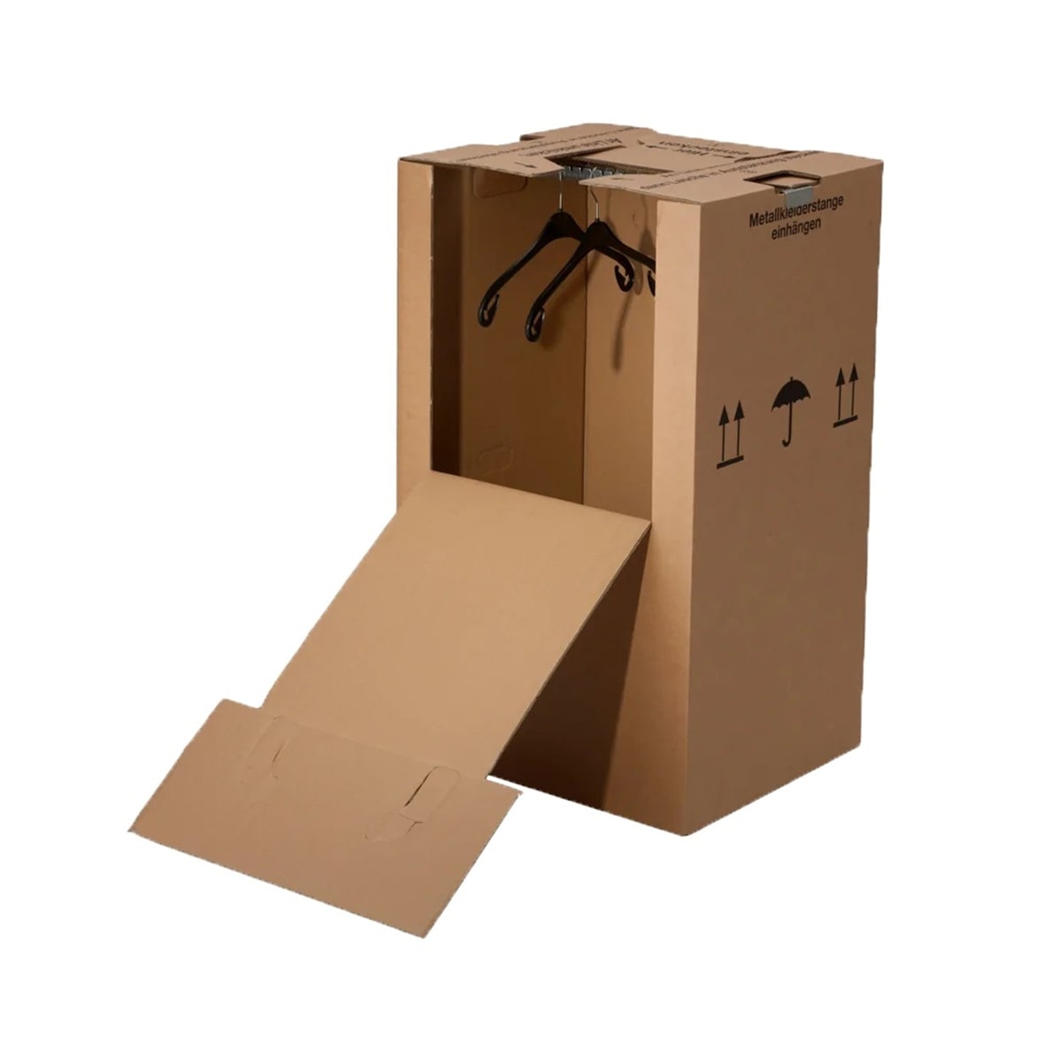 1 x Kleiderbox mini 40 kg Traglast stabiler Kleiderkarton mit Kleiderstange 2-wellig Umzugskarton Textilkarton BB-Verpackungen
