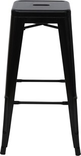 thumbnail of 4er-Set Barhocker | Sitzhöhe 77cm | Metall Industriedesign stapelbar | Schwarz | Barstuhl Tresenhocker