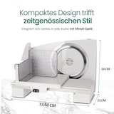 thumbnail of Emerio Multifunktionale Schneidemaschine MS-125001 – 110W – Schnittstärke einstellbar 0–15 mm – Solinger Edelstahlmesser - Allesschneider - Weiß