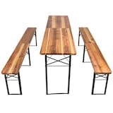 thumbnail of tectake Conjunto de 3 piezas plegables RALF con mesa y bancos de madera  marrón - 402189