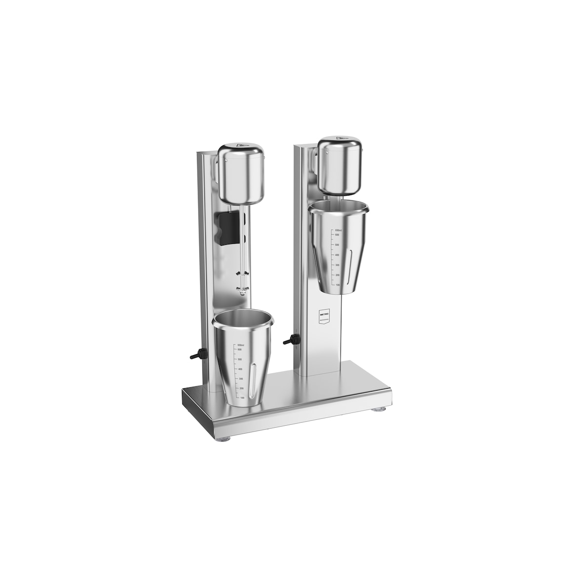 METRO PROFESSIONAL Mezclador/ Batidora eléctrica para cócteles GCMS1002, acero inoxidable, 17 x 36 x 51, con 2 agitadores, 2 x 80 W, plata