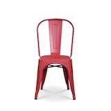 thumbnail of Lot de 4 chaises en métal rouge mat style industriel - Effet vieillit