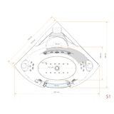 thumbnail of Whirlpool Pool Badewanne Eckwanne Wanne W70-TH-SC 150x150cm mit Tür Walk-in-Pool aktive Schlauch-Reinigung