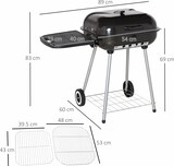 thumbnail of Outsunny Barbacoa de Carbón BBQ Multifuncional Parrillas Asador con Estantes y Ruedas