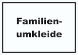 thumbnail of Familienumkleide Schild mit Text waagerecht A6 Rückseite selbstklebend