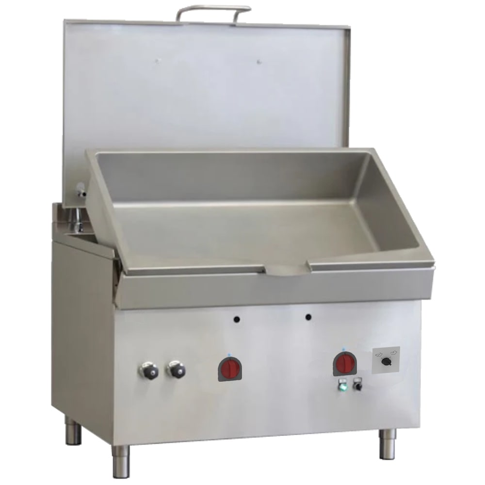 EURAST - Sarten basculante eléctrica 150 litros con motor, sobre mueble - 1200x900x850 mm - 15000 W 400/3V - 18EM2150