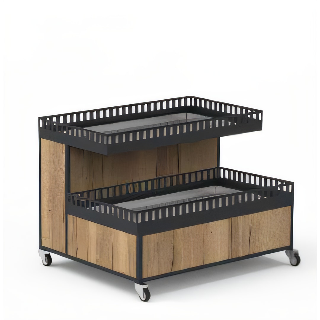 Présentoir étalage à fleurs et plante 2 niveaux 950x800x750