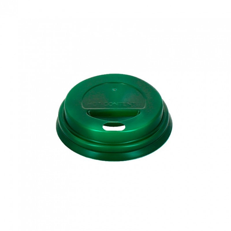 100 Uds. Tapa travel verde para vaso café (6Ø)  Ref TAP032