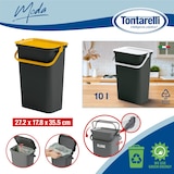 thumbnail of Tontarelli – 2 x 10 l Mülleimer-Set mit Griff, Modekollektion Bernstein und Schwarz