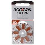 thumbnail of Rayovac HA312 PR41 Hörgeräte Batterien Extra Advanced 8er Sparpack 6 + 2 Gratis 5000252100980, Lieferung besteht aus 8 Stück Batterien