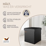 thumbnail of CASARIA® Faltbarer Sitzhocker mit Stauraum 2er Set Kunstleder Schwarz