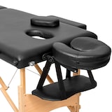 thumbnail of 3 Zonen Massageliege mit Polsterung und Holzgestellschwarz