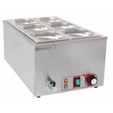 thumbnail of Professionele RVS Bain Marie met 6 GN 1/6 bakken en aftapkraan - ideaal voor CHR, restaurants en kantines - EquipementPro