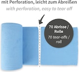 thumbnail of Mikrofasertücher auf Rolle 30x30 cm aus Polyester/Polyamid perforiert Blau 1 Rolle